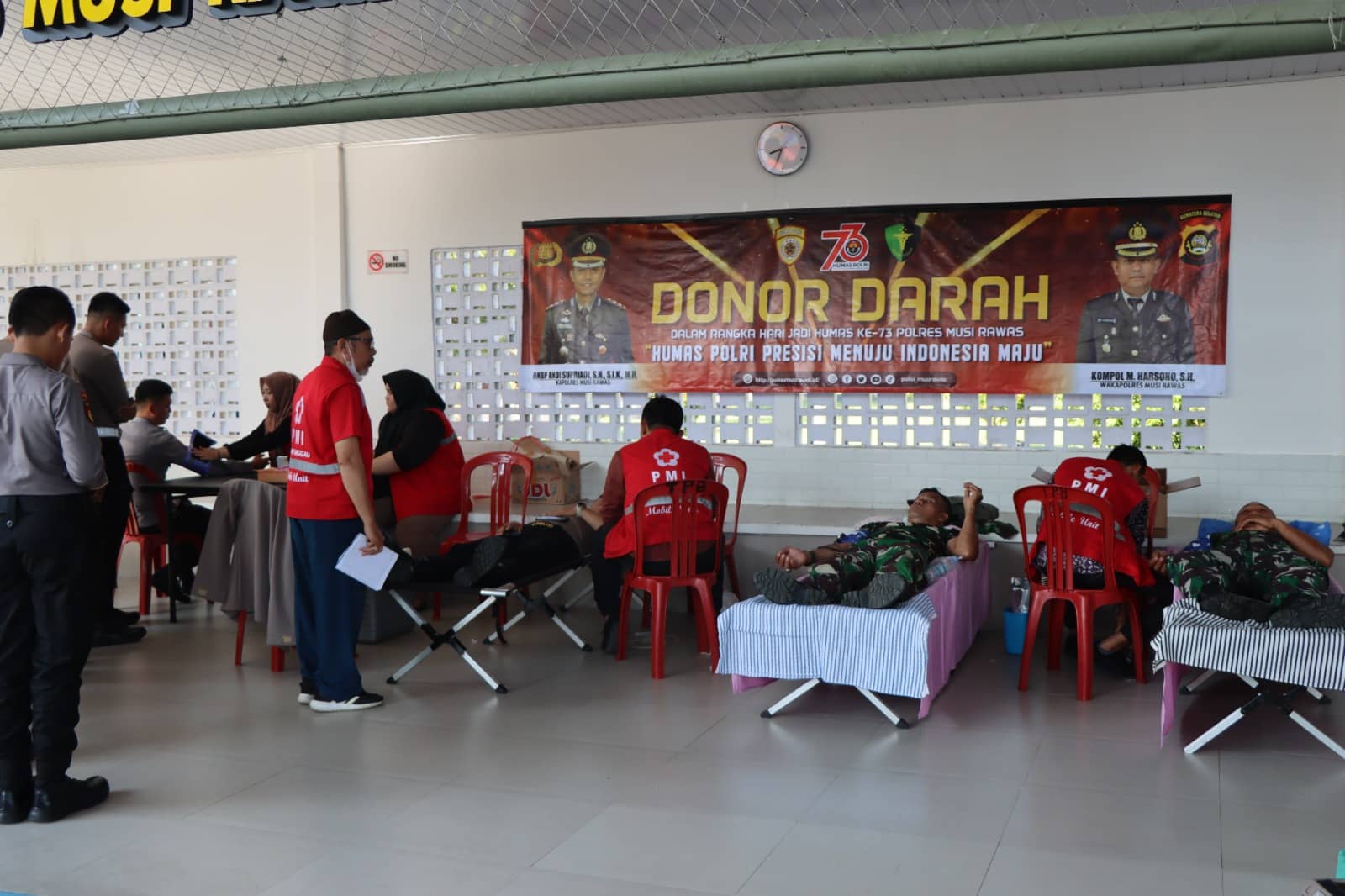 Hari Jadi Humas ke 73, Polres Musi Rawas Gelar Donor Darah