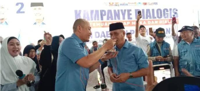 Momen Bahagia Kampanye Dialogis YOK teRUS Berbarengan Ultah H Rustam Effendi.