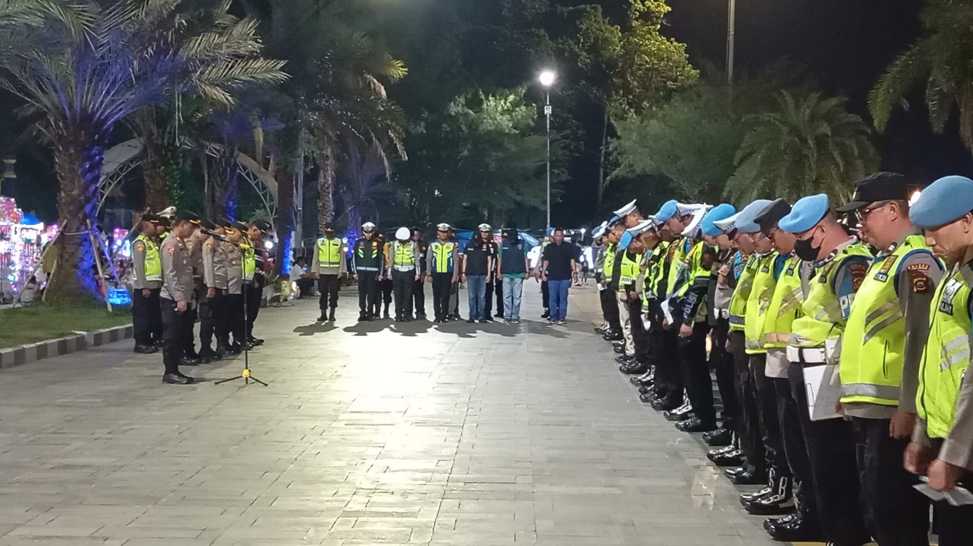 Polres LubukLinggau , Pastikan Keamanan Gelar Apel Bersama Di Malam Idul adha 1446 Hijriah